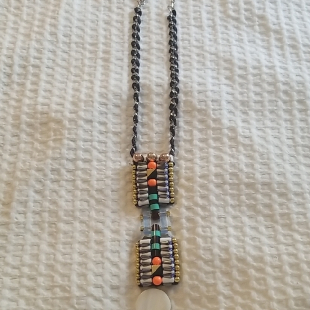 Nocturne Beaded Necklace with Gold Accents